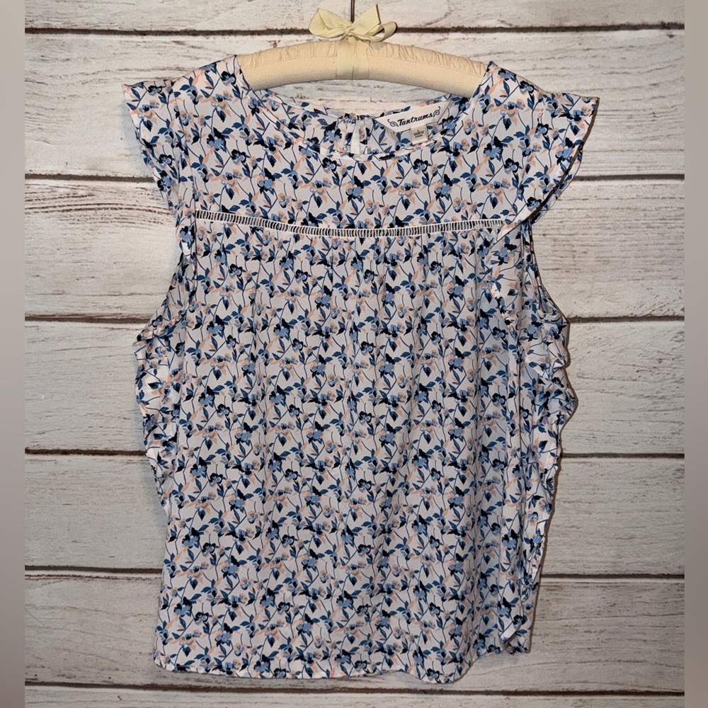 Tantrums Blue and White Floral Blouse